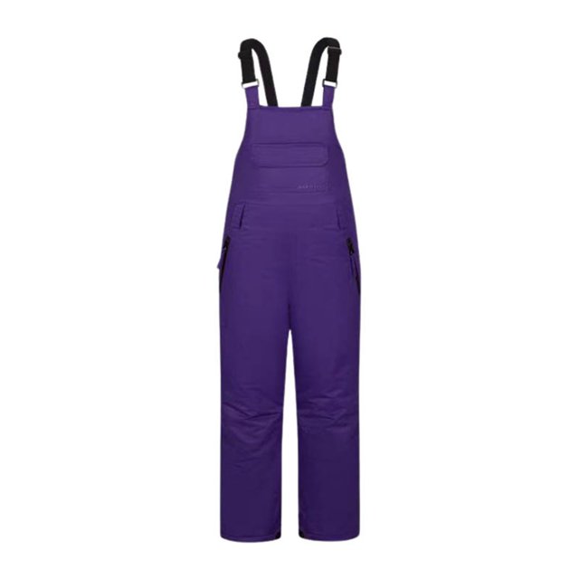TIEVOSA Children's Ski Snow Pants Warm Overalls Snowboard Winter Pants(Purple)