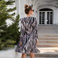 thumbnail image 4 of Vêtements de Printemps Vêtements pour Femmes Robe à Manches Longues Col en V Mode Soirée Élégante Cadeaux, 4 of 8