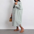 thumbnail image 3 of Robe Chemise pour Femmes à Manches Longues et Col Rabattu à Rayures, 3 of 9