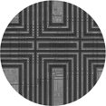 thumbnail image 1 of Ahgly Company Tapis de Zone Rond Gris Transitionnel pour Intérieur Lavable à la Machine, 4 Pieds Rond, 1 of 7