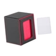 thumbnail image 3 of jinwen Card Deck Box Card Deck Storage Box, Transparent Window Album Card Holder Case Card Cards Case TCG Cards Protector Decks Case black red, 3 of 9