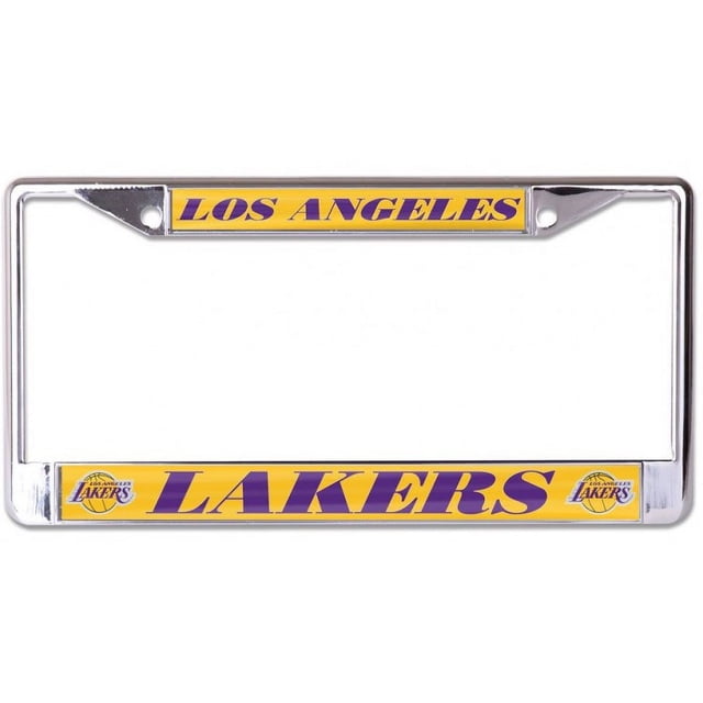 Lakers de Los Angeles Cadre de Plaque d'Immatriculation Chromée au Laser