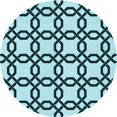 thumbnail image 1 of Ahgly Company Tapis Rond Lavable en Machine Intérieur Transitionnel Bleu Geai, 7 Pieds Rond, 1 of 7