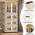 thumbnail image 3 of RAZXNAOR Armoires de Rangement pour Adultes avec Poignées de Transport, Ensemble de Boîtes, Beige, Lot de 5, 3 of 6