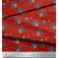thumbnail image 3 of Soimoi Poly Georgette Fabric Notes & Guitar Musical Instrument Printed Craft Fabric by the Yard 52 Inch Wide, 3 of 5