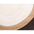 thumbnail image 3 of Handmade Braided Natural Pure Jute Oval Shape Area Rugs with white Color Design Size 6 x 9 Feet ( 180 cm x 270 cm ), 3 of 4