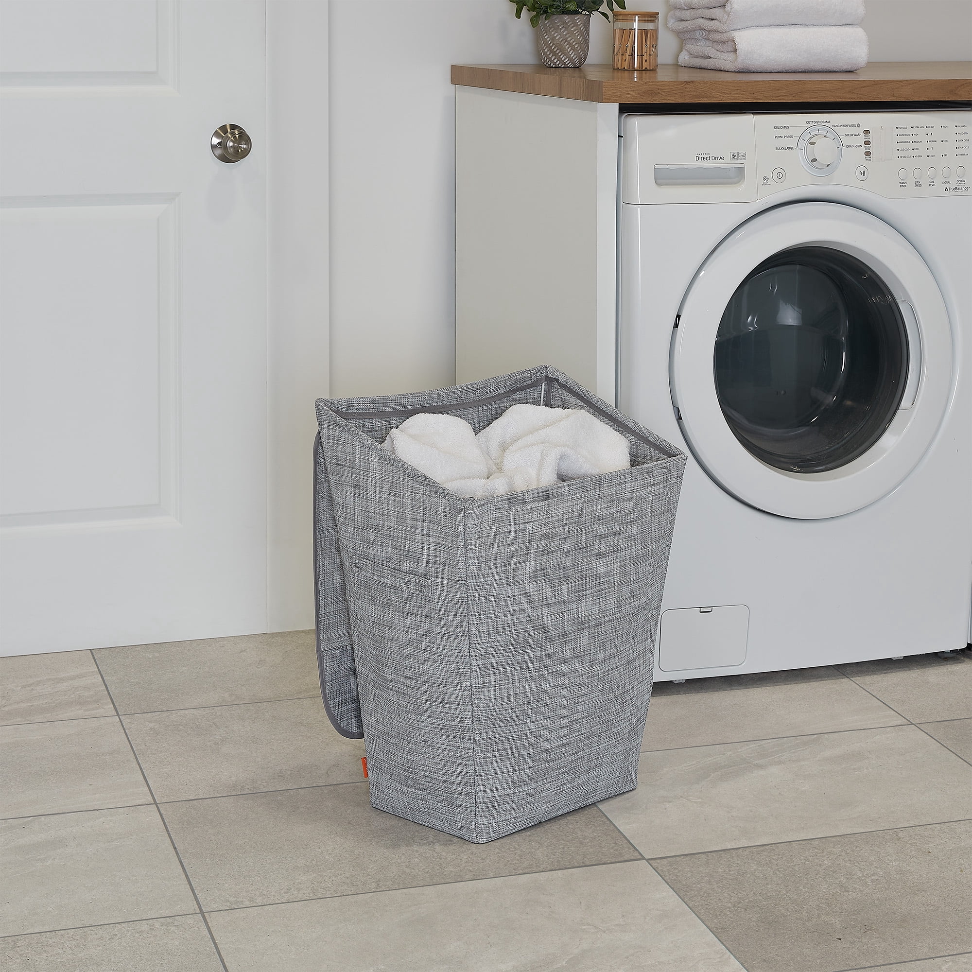 neatfreak! Panier à linge de coin avec couvercle