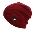 thumbnail image 2 of Womens and Mens Diamond Check Sweater Cap Men's Cycling Soft Knit Cap, 2 of 4