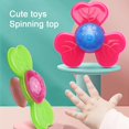 thumbnail image 4 of Langgg 3 Pieces Baby Spinning Sucker Toy Flower Suction Cup Spinner Bathing Rattles Teether Fidget Bath Toys Children, 4 of 9