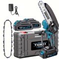 thumbnail image 1 of 21V Cordless Mini Chainsaw, 6" Portable Handheld Electric Saw with Safety Lock, Rechargeable for Tree Trimming & Yard Work, 1 of 1