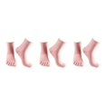 thumbnail image 1 of relayinert Chaussettes Hautes à Cinq Orteils en Coton Extensible Chaussettes de Sport Solides Roses 3ensemble, 1 of 6
