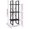 thumbnail image 3 of vidaXL 3-Tier Book Cabinet Grey 40x30x105 cm Engineered Wood, 3 of 4