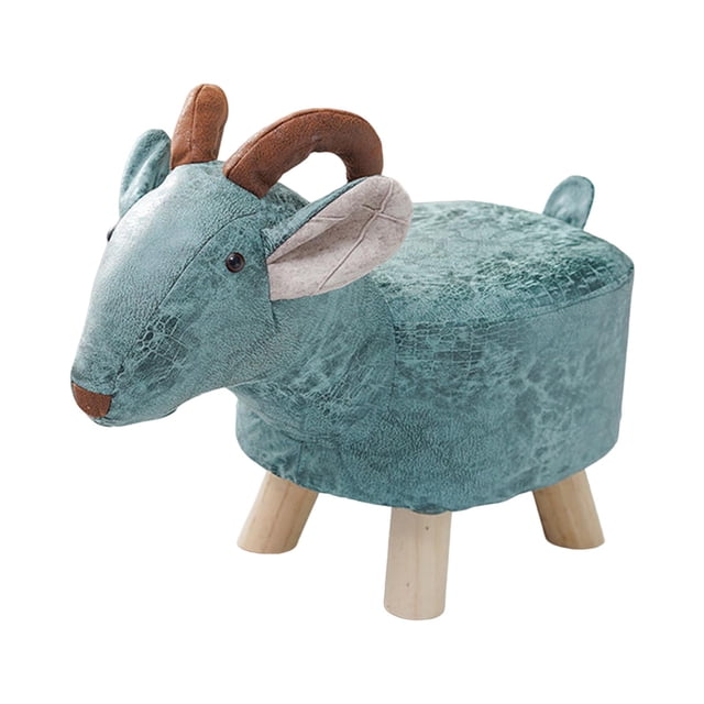 DOLITY Animal Repose-Pieds Repose-Pieds Chaise pour Changer de Chaussures Pouf Multifonction Mignon pour Pièce Mouton Bleu