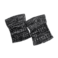 thumbnail image 2 of Black Socks Winter Warm Boot Cuffs Crochet Knitted Boot Cuffs Short Leg Boot Topper Socks Short Ankle with Slouch Button Design for Women Girls, 2 of 5