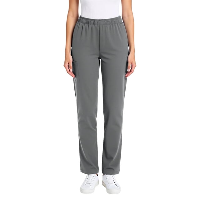 HongQid Sarraus pour Femmes Taille Mi-Haute Jambe Fuselée Pantalon Cargo Bas en Tissu Extensible Tailles Régulières/petites