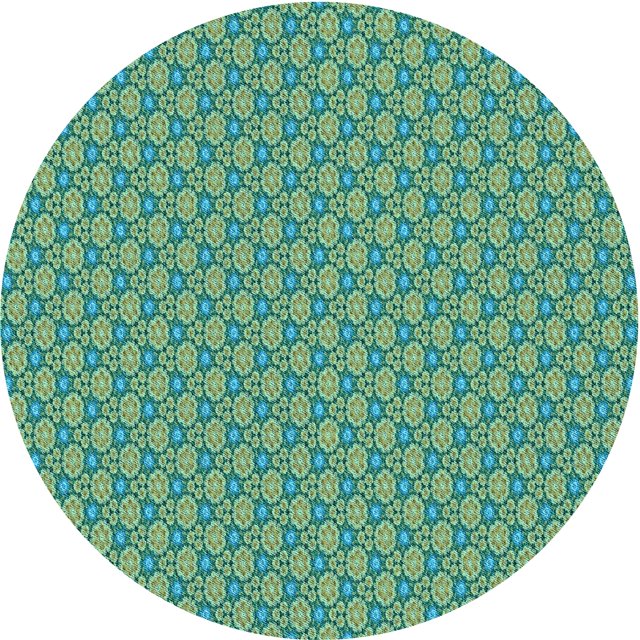 Ahgly Tapis Rond Lavable en Machine Intérieur Transitionnel Vert Algue, 6 Pieds Rond