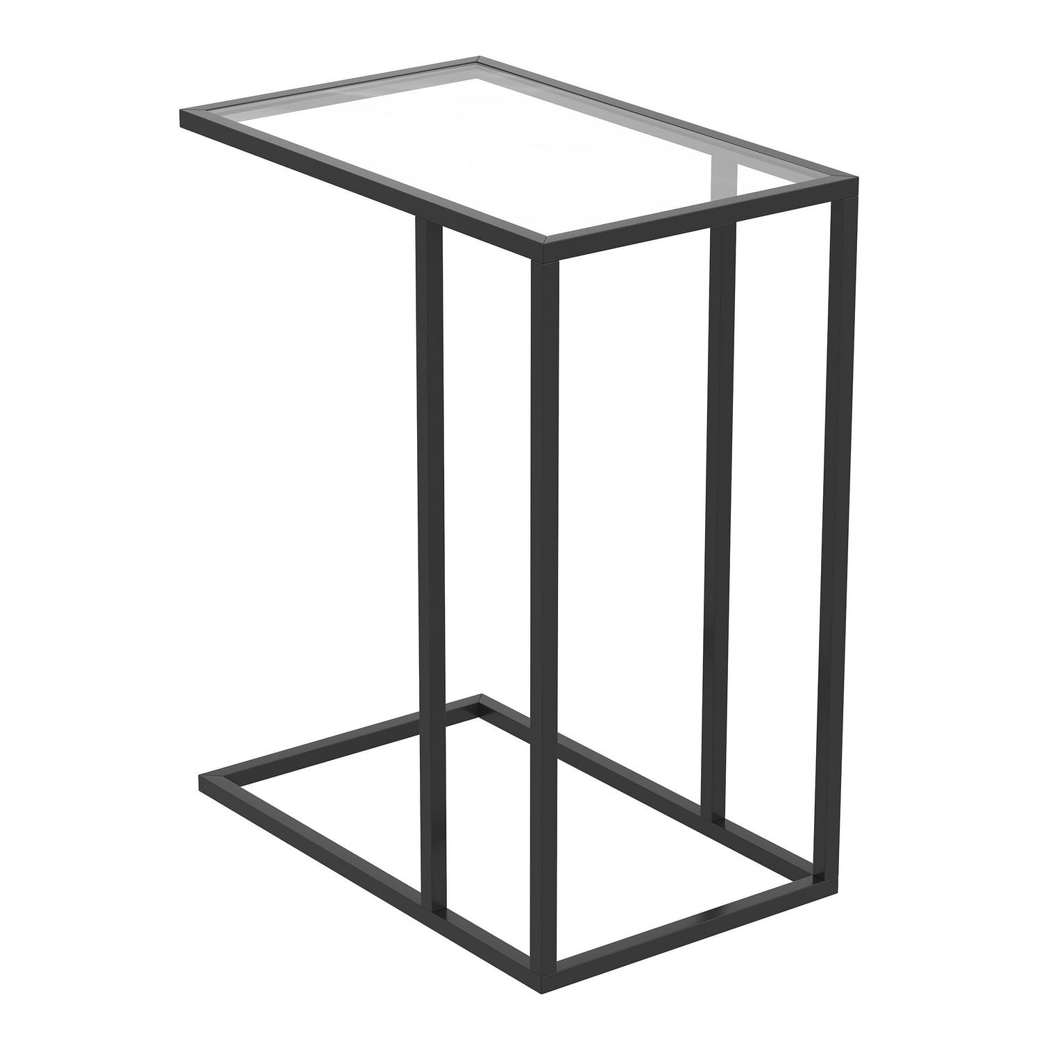 Safdie & Co. Table D'Appoint 19L C Verre Métal Noir