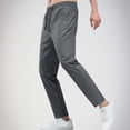 thumbnail image 4 of EOYWHK Pantalon Homme Séchage Rapide Ajustement Extensible Taille Élastique Pantalon Habillé Protection Solaire Respirant Jambe Droite Randonnée Course Pêche, 4 of 6