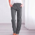 thumbnail image 2 of Generic Women's Plus Size High Waist Wide Leg Palazzo Lounge Pants with Pockets, Coffee, 2 of 6
