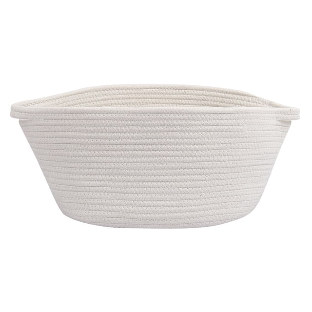 Unique Bargains Grands Paniers de Rangement Panier en Corde de Coton Panier à Linge Tressé avec Poignée
