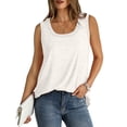 thumbnail image 4 of Wlynlyn Débardeurs pour Femmes Grande Taille Été Sans Manches Col Rond Chemises Fluides Décontractées Tunique Ample Blouses Unies TG, 4 of 7