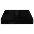 thumbnail image 2 of vidaXL Floating Wall Shelf High Gloss Black 23x23.5x3.8 cm MDF, 2 of 4