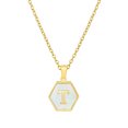 thumbnail image 1 of Colliers, Collier Lettre Coquille Mignonne pour Filles, Pendentifs Pièce pour Filles en Acier Inoxydable Colliers Initiale pour Femmes Bijoux Rond, 1 of 9