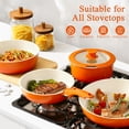 thumbnail image 3 of GIPP 11pcs Cookware Sets, Pots and Pans Set Non Stick with Removable Handle, Oven & Dishwasher Safe,Induction Cookware, Kitchen Cooking Set for RV Trips and Camping,Orange Gradient, 3 of 8