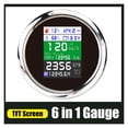 thumbnail image 2 of 85mm 6 in 1 Multi-functional Digital Gauge GPS Fuel Level Water Temp Oil Pressure 0~10Bar With Alarm For Car Boat Tacho meter ,Wide Applicability, 2 of 7