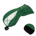 thumbnail image 4 of Golf Club Head Covers, PU Leather Waterproof Headgear Set with Interchangeable No. Tags, Simple Convenient to Use, Elastic Neckline, Soft Thick Lining, Green Jacket Design, 4 of 7