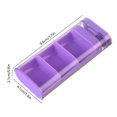 thumbnail image 3 of Meitianfacai 3 Compartment Portable Pill Organizer Clear Slide Out Design With Separate Sections Daily Medication Box Transparent Partition Storage For Morning Noon Night Doses (Purple), 3 of 6