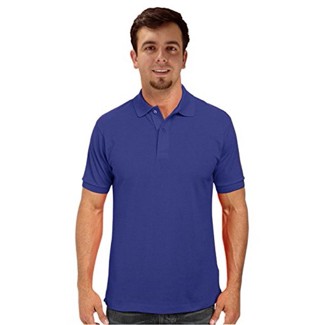 Peach Couture Polo Piqué Classique à Manches Courtes pour Hommes