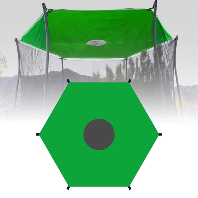 BKER Kids Trampoline With Sunshade Cover Outdoor Play For Children Ages 8 And Up Durable Plastic Jumping Mat For Backyard And Exercise