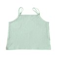 thumbnail image 2 of Girl‘s Vest  Children‘s Solid Color Ribbed Sling Tops Tight Sleeveless Shirt Camisole for Kids, 2 of 5