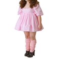 thumbnail image 4 of Women Puff Sleeve Babydoll Dress Square Neck High Waist Ruffles Princess Dress Flowy Prom Party Mini Dress, 4 of 6