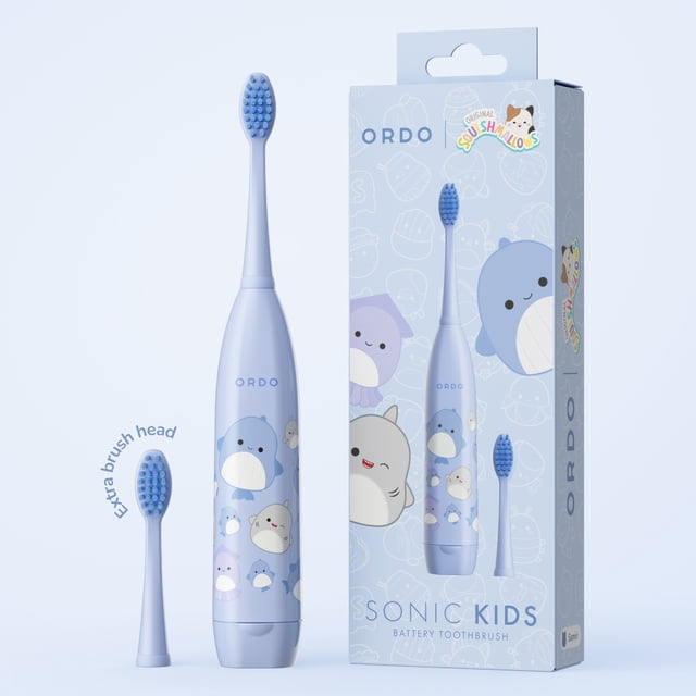 Ordo Sonic Kids Battery Toothbrush - Squishmallows Samir - Blue