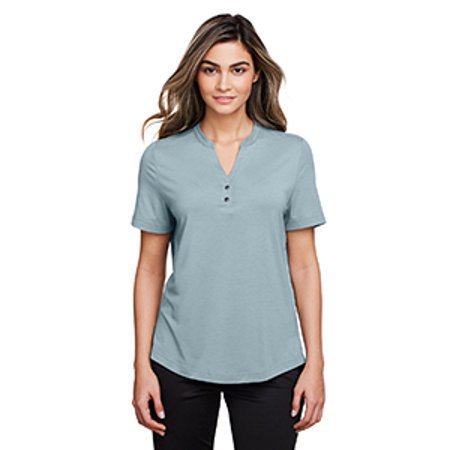 Polo de Performance Extensible à Boutons-Pression pour Femmes NE100W