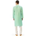 thumbnail image 3 of Kurta Pyjama de Festival pour Homme en Coton, Tenue Traditionnelle Indienne (Vert, M), 3 of 6