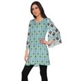 thumbnail image 2 of Moomaya Robes Tuniques Courtes Femmes Manches Kimono Kurti Imprimé Mini Tenue d'Été, 2 of 5