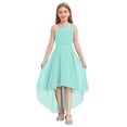 thumbnail image 1 of Oyolan Robe de Demoiselle d'Honneur Junior pour Fille, Perles, une Épaule, Ligne A, Mariage, Concours, Fête, Robe de Bal, Vert Menthe, 14, 1 of 7