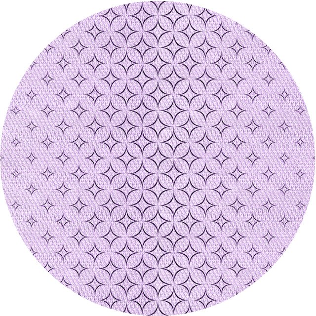 Ahgly Company Tapis d'Intérieur Ronds Transitionnels Lavables à la Machine, Orchidée Pourpre, 8 Pieds Rond