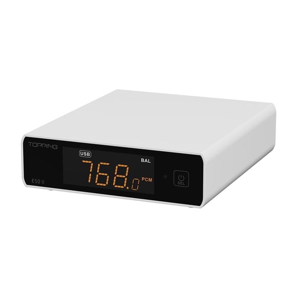 TOPPING E50 II Mini HiFi DAC, as both a DAC and a preamp,configure remote control,White