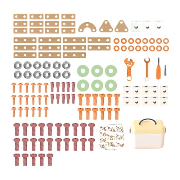 Xuanheng Ensemble d'Outils pour Enfants, Jouets de Construction Manuels de Développement pour Garçons et Filles, Cadeaux, Boîte de Rangement de 143 Pcs