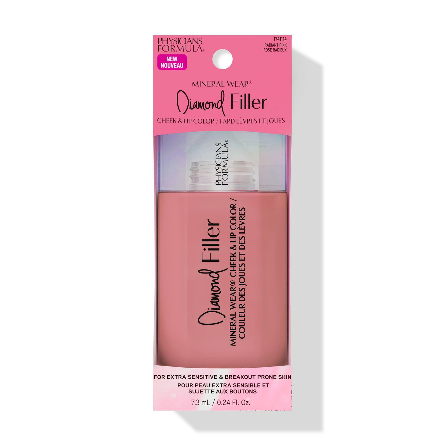 Mineral Wear® Diamond Filler Colorant pour Joues et Lèvres - Rose Éclatant