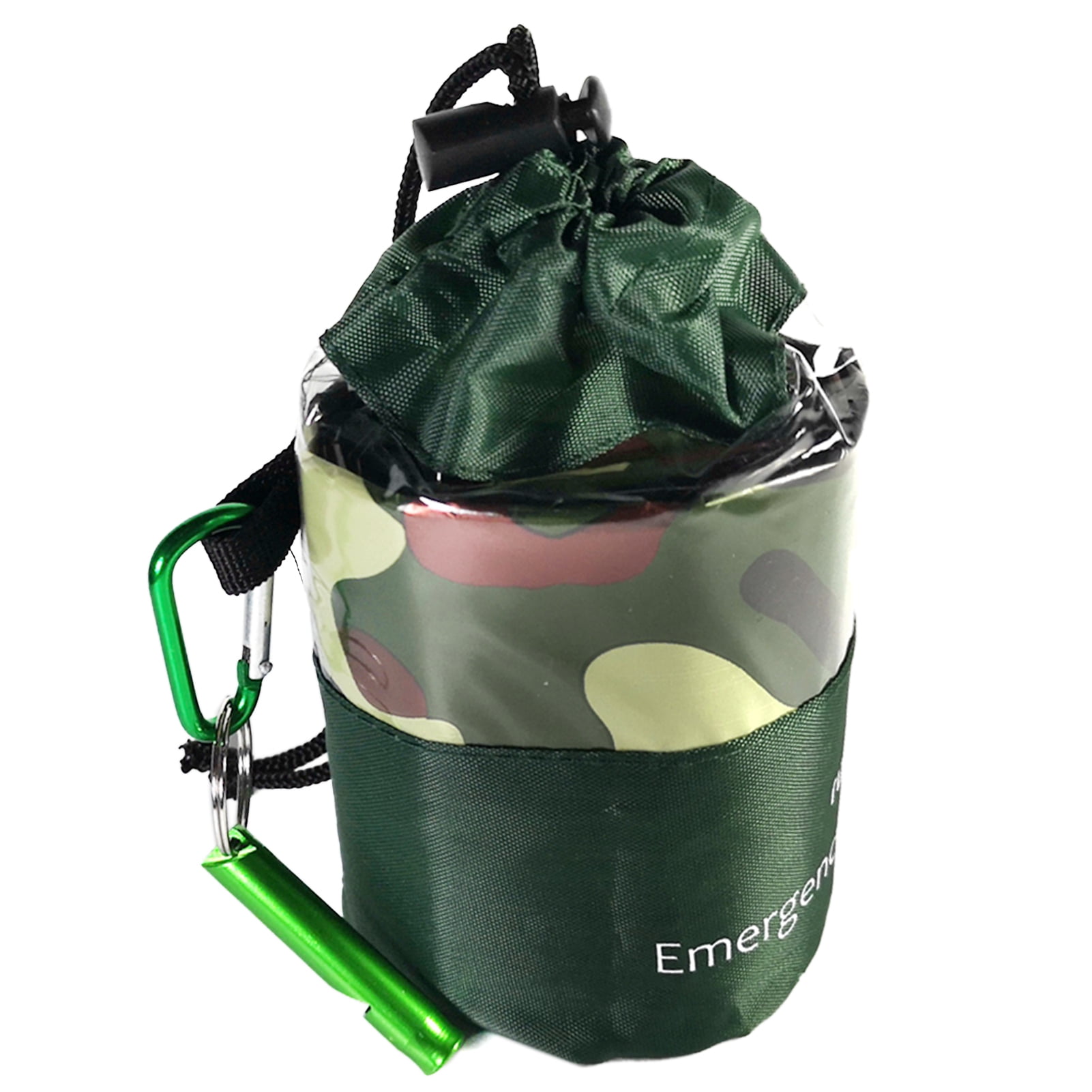 Emergency Sleeping Bag for 1-2 Person Lightweight Waterproof Thermal Sleeping Bag Bivy Sack with Whistle for Outdoor Camping Hiking Traveling Disasters Survival