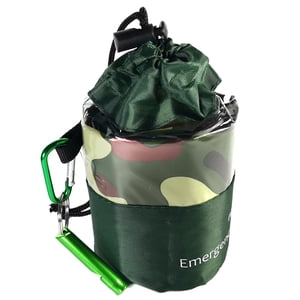 Emergency Sleeping Bag for 1-2 Person Lightweight Waterproof Thermal Sleeping Bag Bivy Sack with Whistle for Outdoor Camping Hiking Traveling Disasters Survival