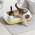 thumbnail image 1 of Tyidzon Semi Enclosed High Bar Cats Litter Box With Splashs Proof Designs For Cats And Cats Shovel Suitable For Home Cats, 1 of 6
