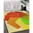thumbnail image 3 of Ahgly Company Tapis Rectangulaire Lavable en Machine Intérieur Transitionnel Orange Rouge Orange, 7 Pieds x 10 Pieds, 3 of 7