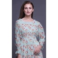 thumbnail image 5 of Bimba Floral Women Printed Smocked Waist Long Casual Maxi RuffleDress-X-Small, 5 of 5