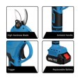 thumbnail image 3 of 1500W Cordless Electric Pruning Shears Rechargeable Tree Branch Pruner 30mm Garden Clippers Power Tool 2 Battery ,High Efficiency, 3 of 10